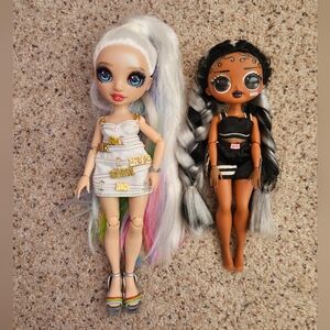 Stylish Dolls with Colorful Hair and Outfits